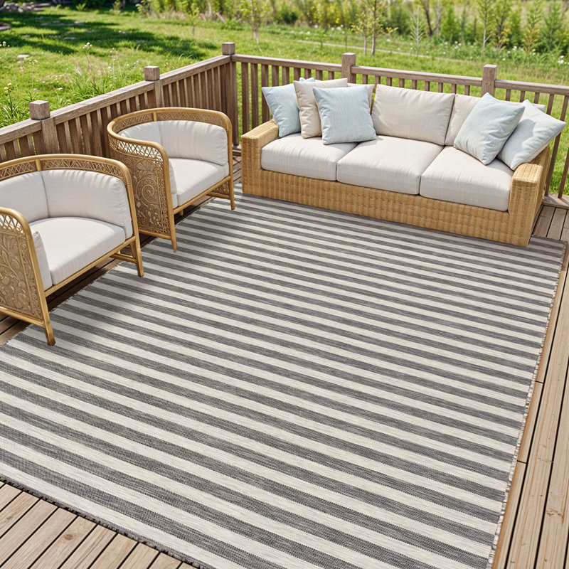 Ellie Striped Indoor/Outdoor Rug, Rectangle 130 x 180cm