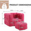 fauteuil à billes avec repose-pieds-64530846