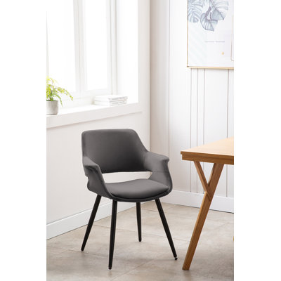 Shelton Velvet Dining Chair with Metal Legs