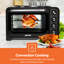 GEEPAS 38L Mini Oven & Grill with Double Hotplate 1600W & 60 Minutes Timer