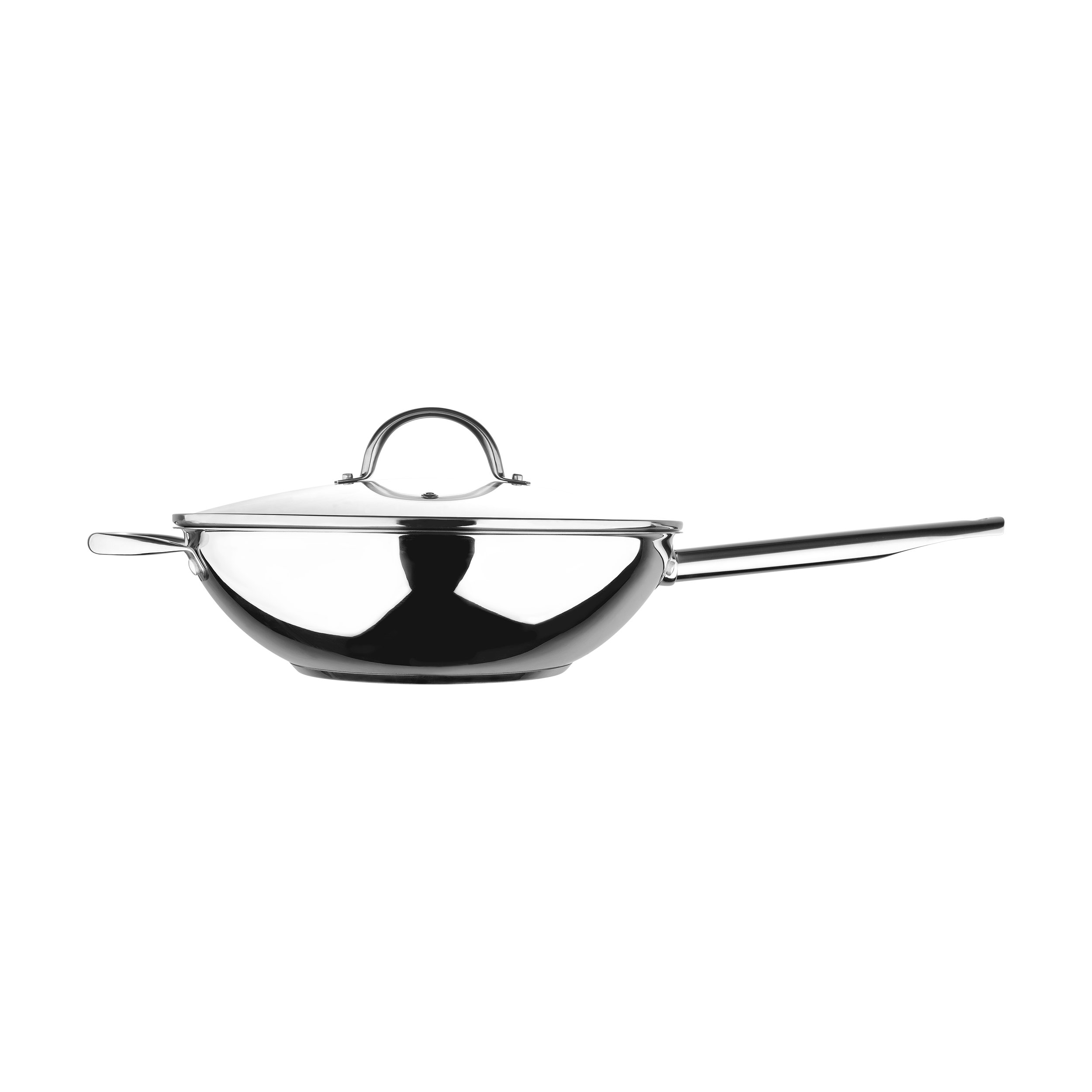 BERGNER 12 in. Stainless Steel Nonstick Frying Pan with Lid