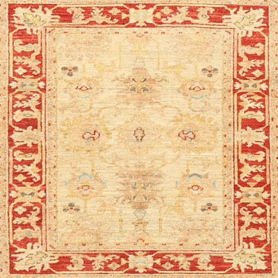 Tapis traditionnel rouge / jaune Collegiate