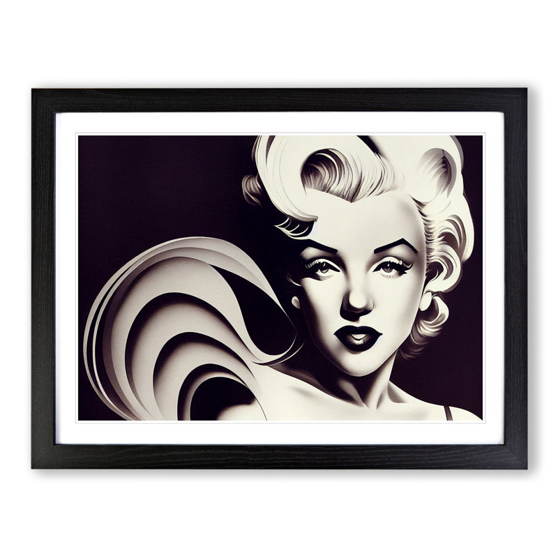 Bombshell Woman - Single Picture Frame Print, 46cm H x 64cm W x 2cm D, Black Framed