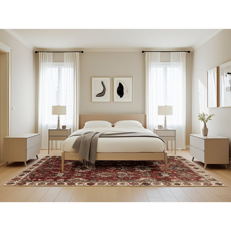 Machine Washable Turkish Brown Area Rug, Rectangle de 5 pi x 8 pi