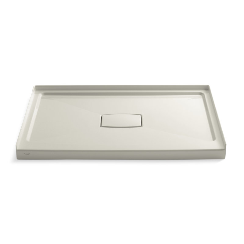 Archer 48" x 36" Single Threshold Center Drain Shower Base with Removable Cover, Black