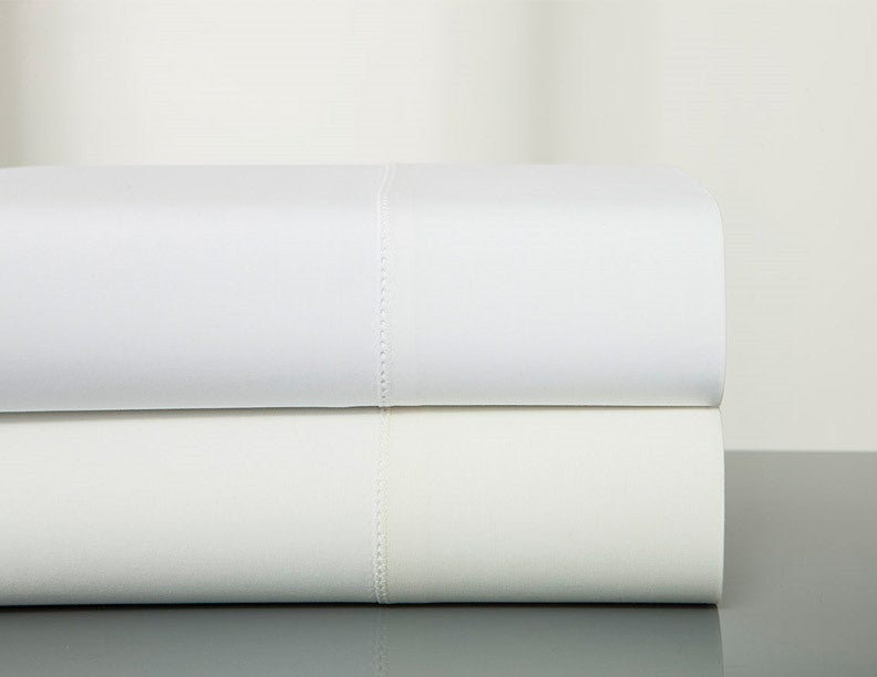 Polycotton Cotton-Blend Sheet Set, White, Queen Sheet Set + 2 Pillowcases