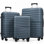 Ensemble de valises de voyage en PP de qualité supérieure, ensemble de valises à verrou TSA de 3 pièces aux dimensions de 20, 24 et 28 pouces avec roulettes pivotantes à 360 °