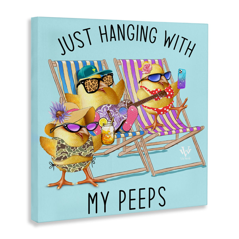«Hanging With My Peeps», conception de Jim Baldwin, H 17 po x l 17 po