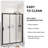 56''-60'' W X 70'' H Sliding Semi Framed Shower Door In Matte Black Finish