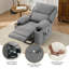 Fauteuil inclinable électrique l 40 po avec massage à 8 points, repose-pieds et chaleur télécommandés, 3 positions pour les personnes âgées et les adultes-307179952