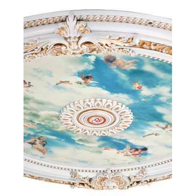 Lustre blanc 35,5 pouces Cherub
