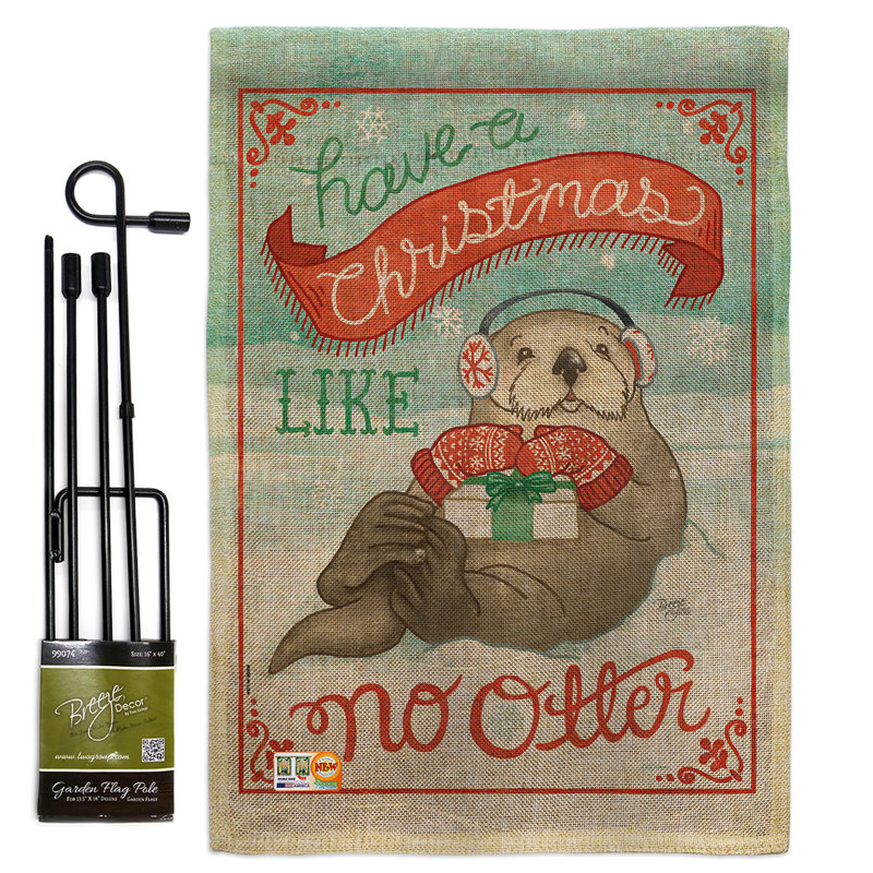Noël comme no winter impressions de polyester de 2 côtés 19 po x 13 po ensemble de drapeau