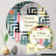 Divine Secrets Retro Abstract Illustration IV - Miroir mural carré-101225452