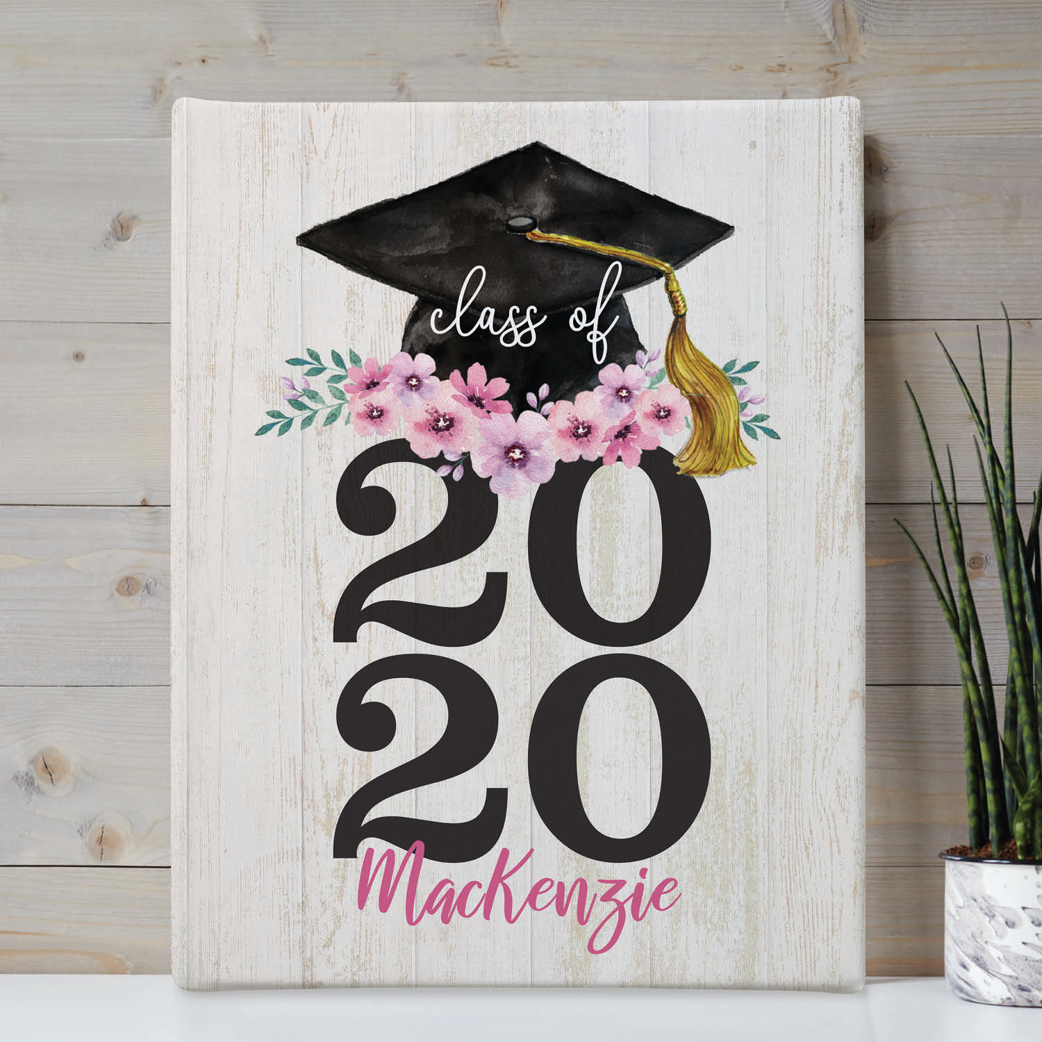 Trinx  Floral Graduation  on Canvas | Wayfair