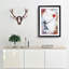 The Girl With A Red Balloon In Abstract by Banksy - Single Picture Frame Print on MDF-55737268-55737271