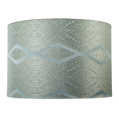 Sophisticated Duck Egg Lamp Shade With Intricate Geometric Pattern By 