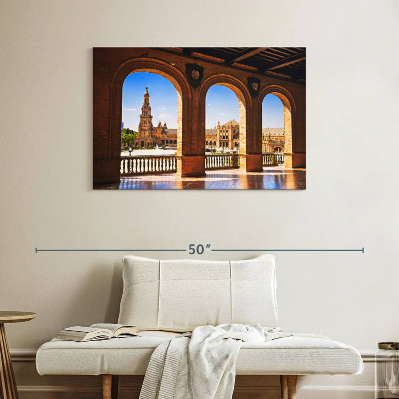 Plaza De Espana à Séville, H 26 po x l 39 po