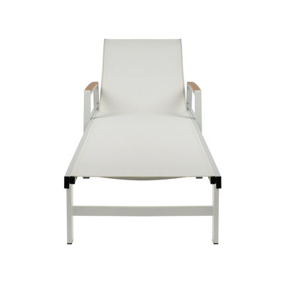 Chaise longue d'extérieur en maille d'aluminium Oxton