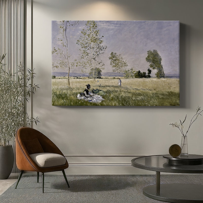 In the Meadow (Dans la Prairie)-Claude Monet-Gallery Wrapped Canvas-1876, 32 x 48