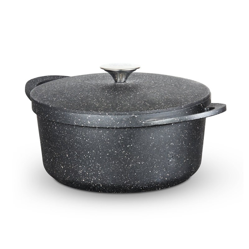 Tower Precision Casserole Dish with Aluminium Lid, Lightweight Cast Aluminium, 20 - 28cm, Black, 16.50" H x 33.80" W