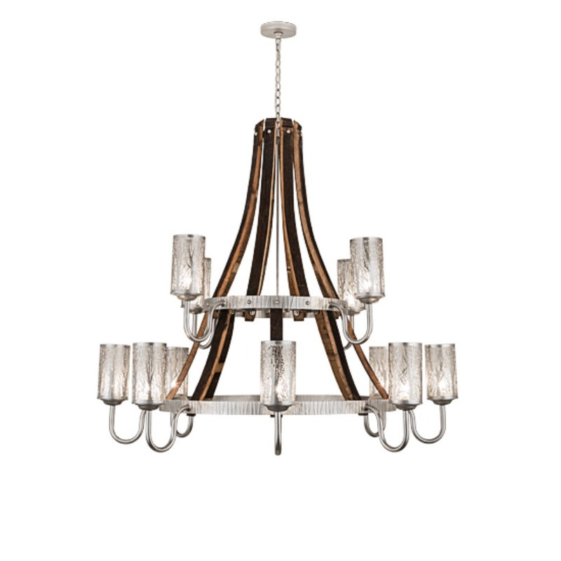 Barrel Stave 12 - Light Chandelier