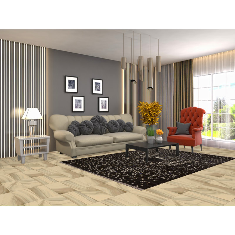 Tapis oriental noir marocain noir 6 x 8