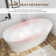 63" Solid Surface Stone Resin Oval-shaped Freestanding Soaking Bathtub With Overflow