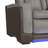 Ivy Bronx Taionna Power Motion Loveseat with Power Headrest, Led, and Console in Rocky Grey/Brown