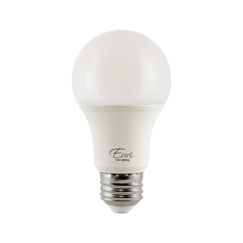 Euri Lighting A19 LED Bulb, 12W, 1100 lm, 75W Eq., 2700K, E26, Dimmable, CEC/JA8, UL