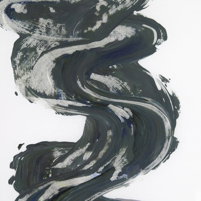 Marbled Stroke Print by Gold Rush Art Co., 48" H x 36" W