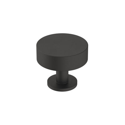 Poignée d'armoire noire matte de 1/4 po (32 mm) de diamètre Radius