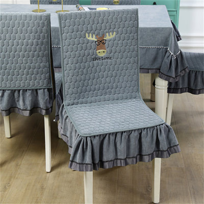 Polyester Box Cushion Dining Chair Slipcover