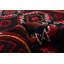 Tapis noir / rouge 3 pi 3 po x 6 pi One-of-a-Kind New Age