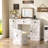 Multifunctional Vanity Desk With Lighted Flip Top Mirror, Adjustable Shelves, And Hidden Storage-1418668253