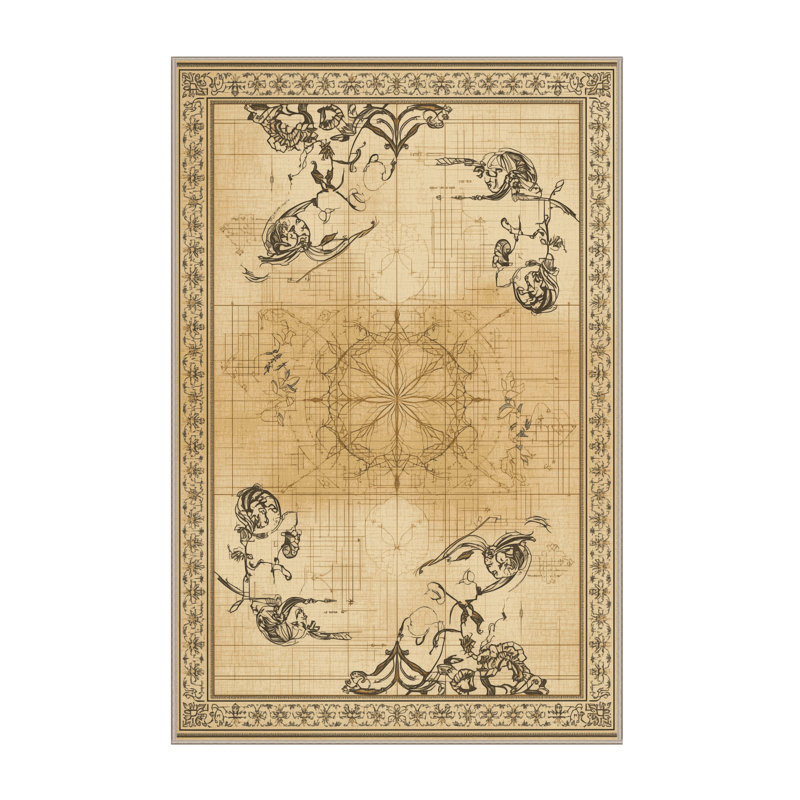 Tapis oriental doux et moelleux de style oriental classique brun / beige Nikolas, 3x5