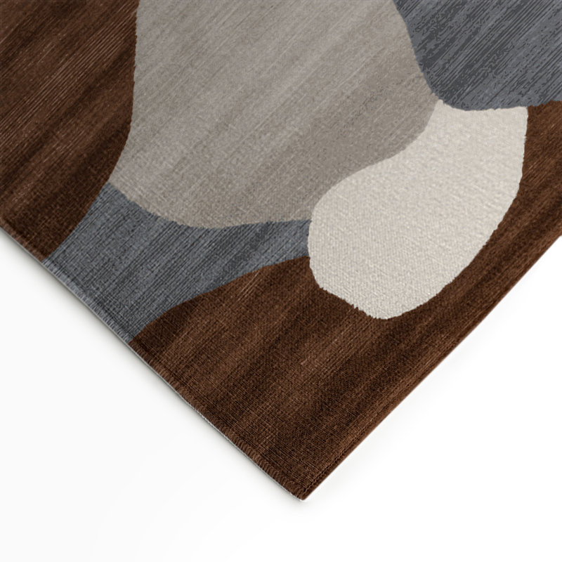 Tapis intérieur et extérieur gris Watercolor, Rectangulaire 3 pi x 5 pi
