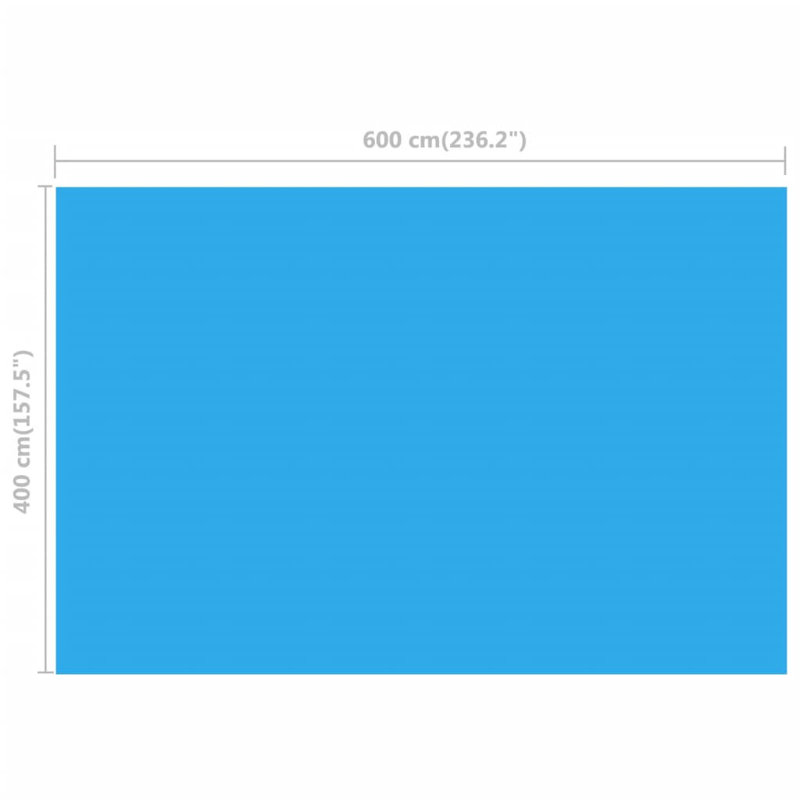 Couvercle de spa bleu, Bleu, H 157,5 po x l 236,2 po