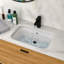 Lavabo de salle de bain encastré en céramique blanche 22 pouces avec trop-plein