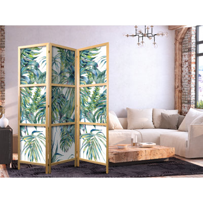 135 cm W x 171 cm H 3 - Panel Solid Wood Folding Room Divider
