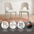 Mong Set of Two Wood Upholstered Seat U-Shaped Cut-out Dining Chairs