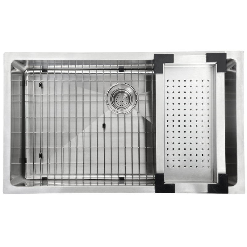 Kraus 18.5'' Stainless Steel Colander with Protective Cushions