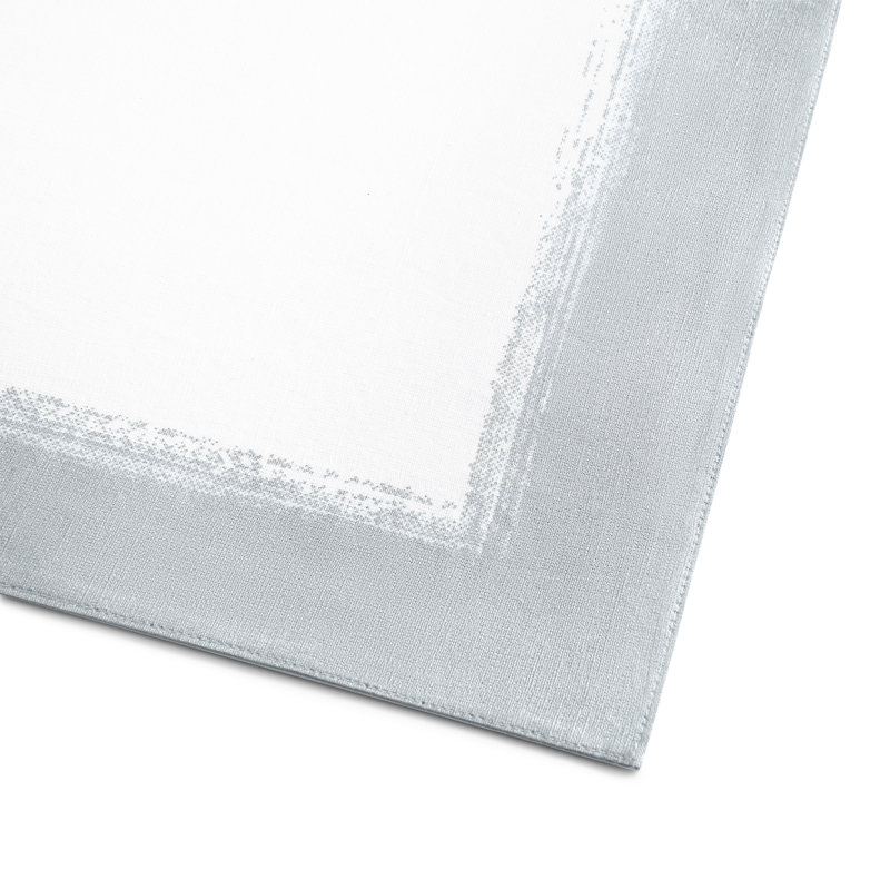 Chemin de table Villeroy & Boch à effet brossé métallisé, blanc/argenté - 35,5 cm (l) x 183 cm (l), L 14 po x L 72 po
