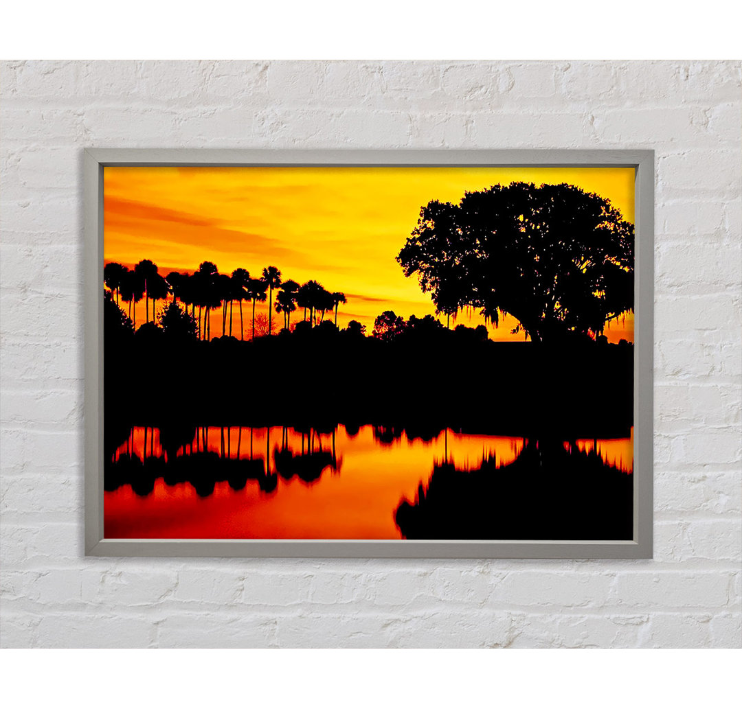 Beautiful Orange River Reflections - Einzelne Bilderrahmen Kunstdrucke auf Leinwand