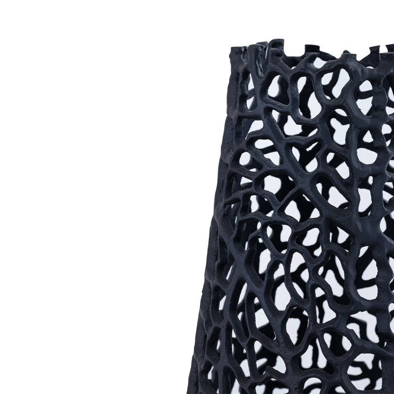 Cloyse Metal Floor Vase, Black, 65cm H  x 21cm W  x 21cm D
