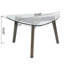 Table basse en bois gris 32,92 po Profondeur, 31,48 de largeur, 33,11 lb, 17,57 de hauteur, paquet de 36 36,25 l 37,94 lb, H, P,