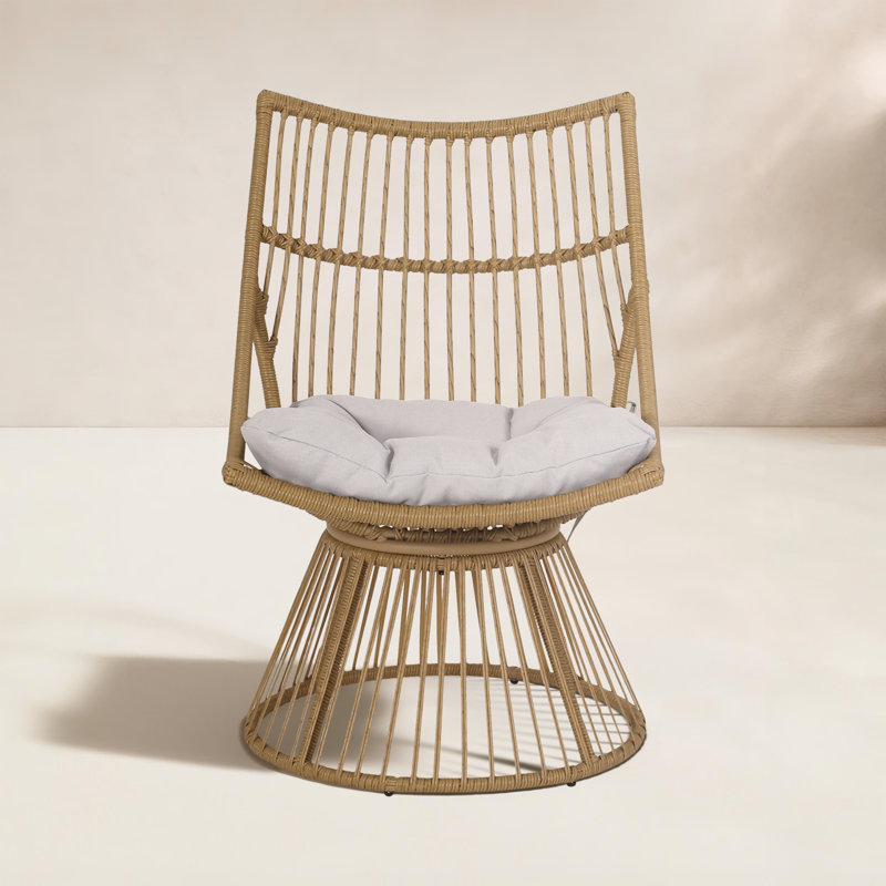 Fiona Patio Chairs with Cushions, Beige, Light Brown