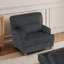 Ermia 92Cm Wide Modern Armchair with Solid Wood Legs-1379300354