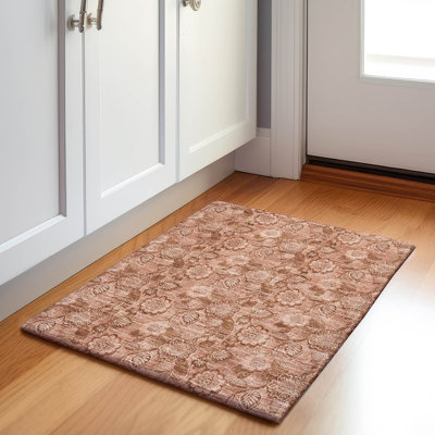 Tapis terre cuite lavable à la machine intérieur / extérieur Xhevrie
