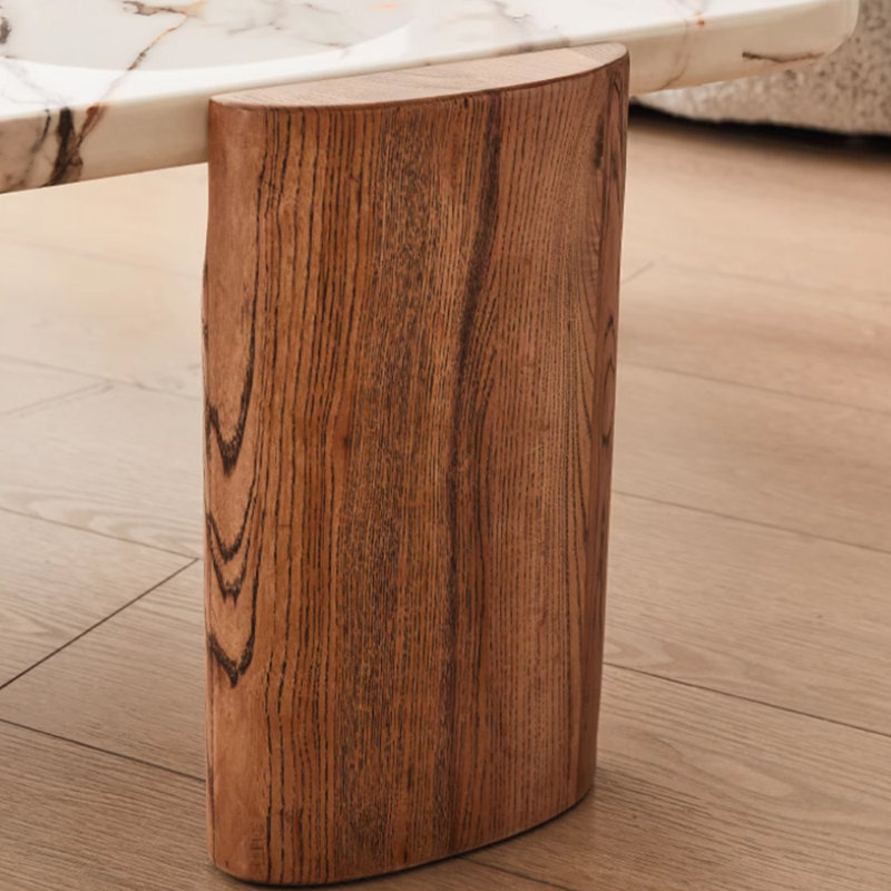 Table basse en marbre Design, H 13,77 po x L 31,49 po x l 27,95 po