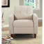 Fauteuil capitonné capitonné à garniture carrée à accoudoirs carrés, meubles de salon transitionnels en tissu de polyester-1835460810